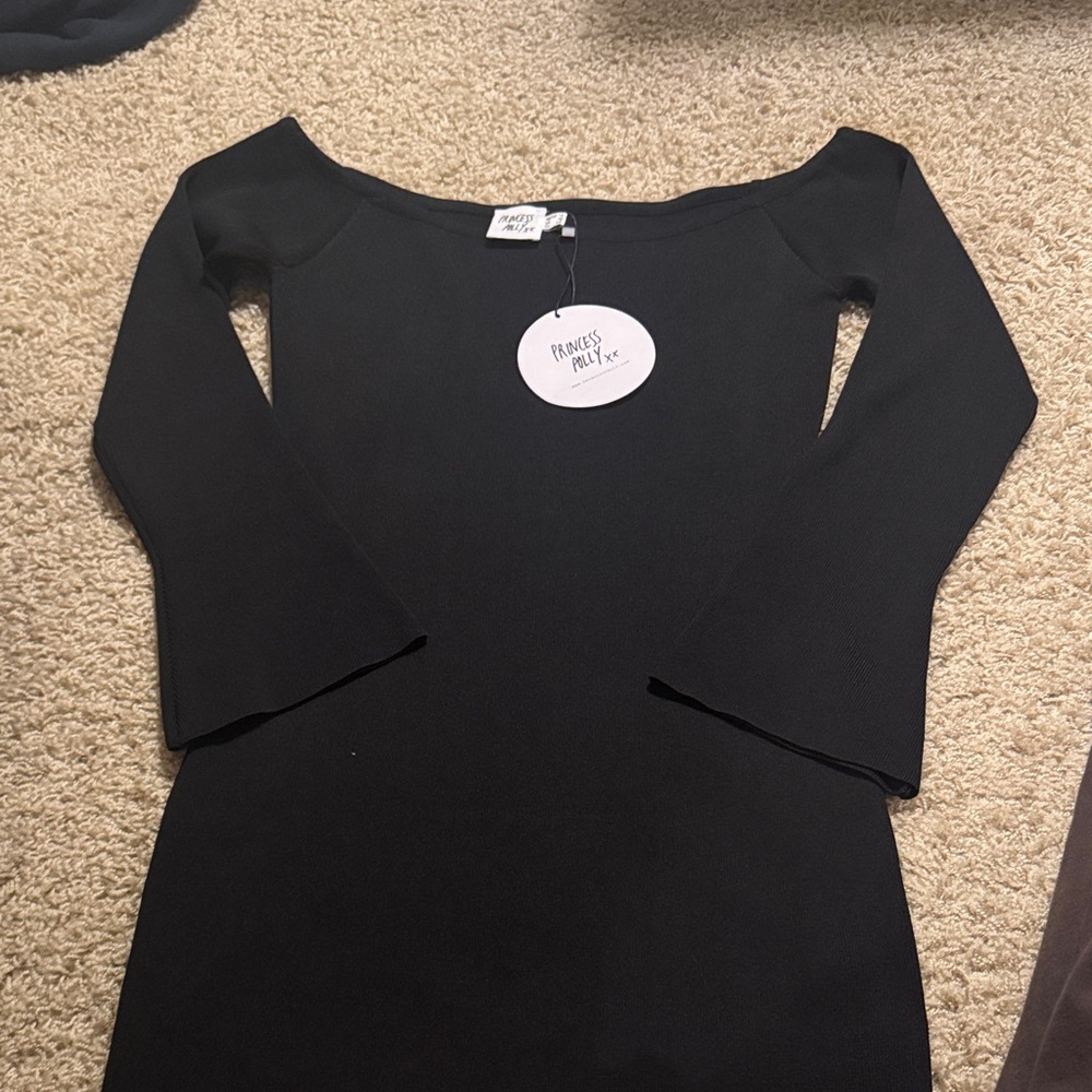 Princess Polly Black Long Sleeve Bodycon Dress